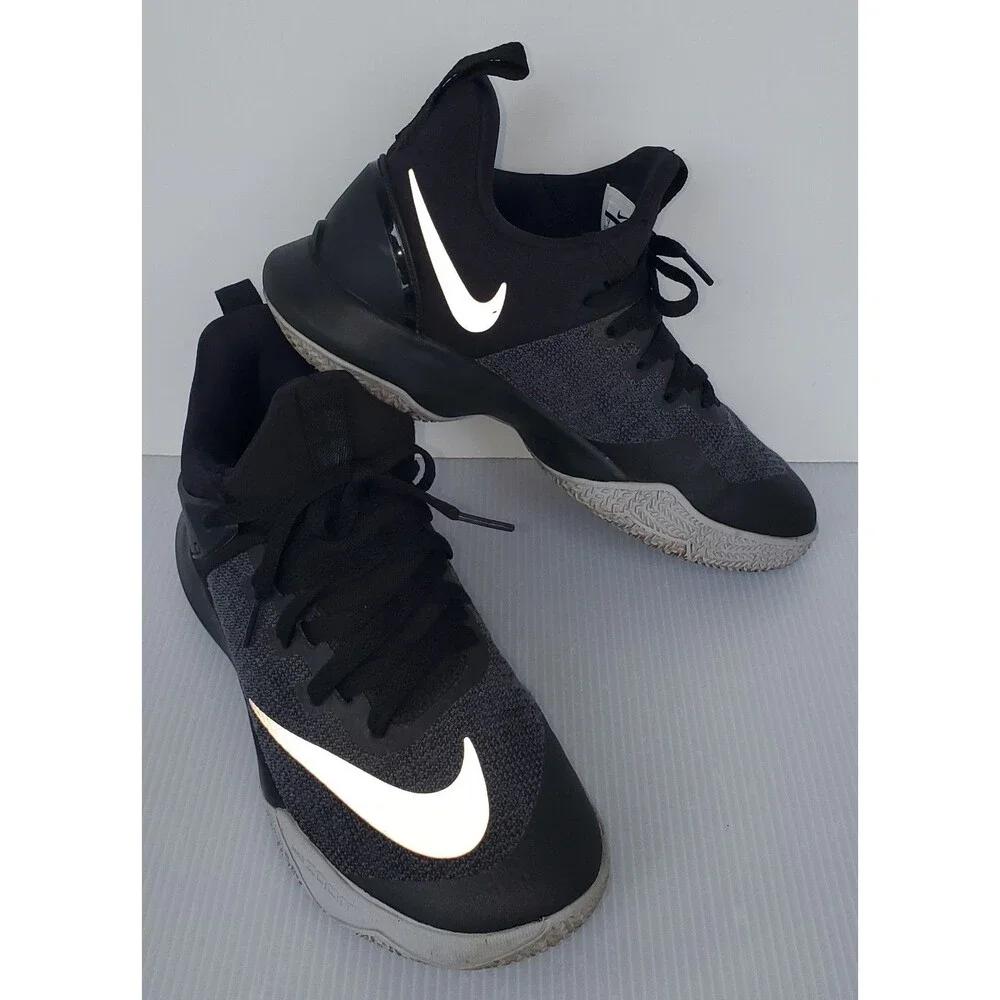Nike Zoom Shift Mens Basketball Shoes Black Reflective Silver Size US 7 Sneakers